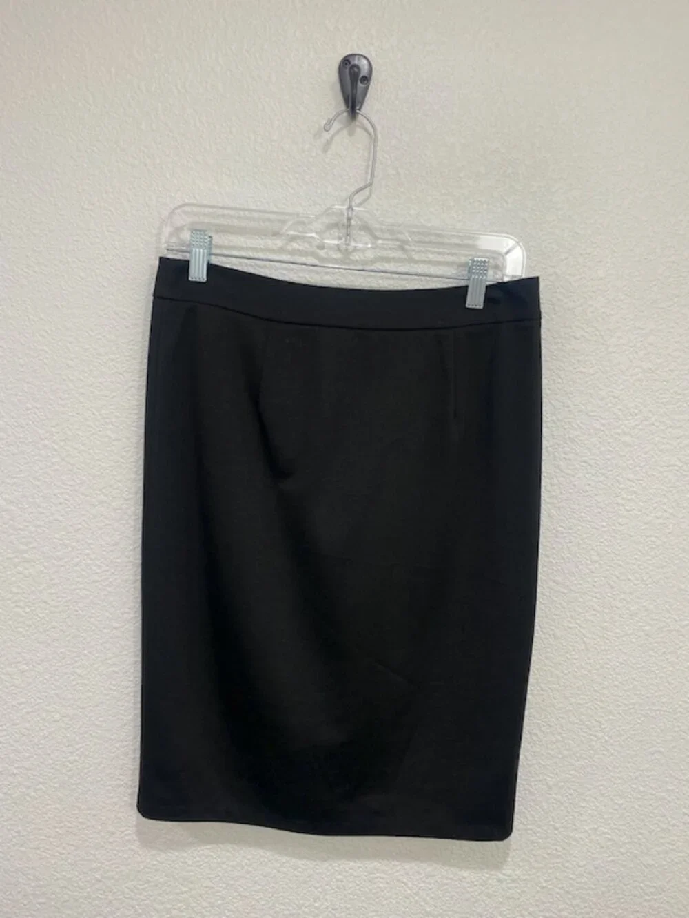 JustFab Asymmetrical Zip Midi Pencil Skirt Black S - Picture 3 of 7